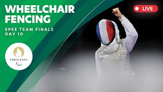 Wheelchair Fencing  Epee Team Finals  Day 10 [upl. by Accisej]