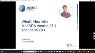 2023 08 30 What’s New with MedDRA and the MSSO Version 261 [upl. by Kleper]