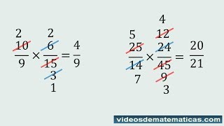 Multiplicación de fracciones con simplificacion [upl. by Maurey40]