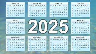 Calendar 2025 [upl. by Sarette]