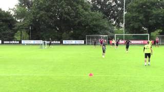 Séance entrainement football  AJAX AMSTERDAM  Jeu à 8 contre 8  Attaque placée [upl. by Avitzur335]