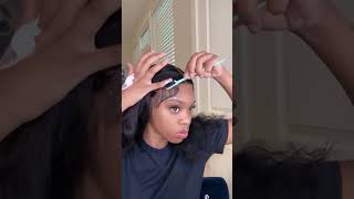 easy edge tutorial 💕 Do you like the final look wigs gluelesslacefrontwigs hairextensions [upl. by Isnyl]