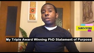 My PhD Statement of Purpose that Won 3 International Scholarships Full Version [upl. by Anum997]