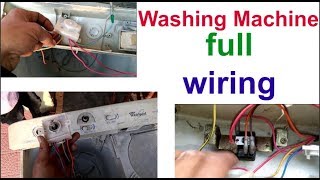 Washing Machine full wiring फुल वायरिंग एक टाइमर दो मोटर वायरिंग washing machine repair near me [upl. by Kecaj]