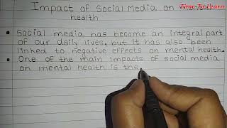 Essay on Impact of social media on mental health  Impact of social media on mental health essay [upl. by Pate]