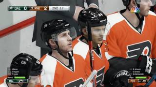 Dallas Stars Versus Philadelphia Flyers NHL 17 [upl. by Nicolle]