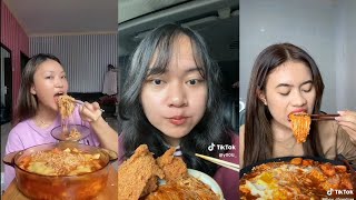 Kompilasi mukbang jamur Enoki pedas🤤🥵🍝Mukbang Tiktok [upl. by Ayram]