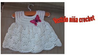 Vestido niña a crochet muy fácil todas las tallas [upl. by Aliam139]