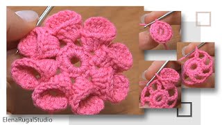 Cute Crochet FLOWER for HEADBAND [upl. by Anires]