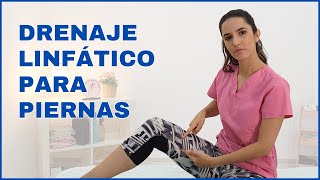 AUTOMASAJE de DRENAJE linfático para PIERNA [upl. by Tobye563]