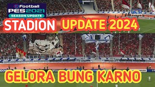 PES 2021 Stadium Gelora Bung Karno amp Choreography World Cup 2026 Update 2024 [upl. by Fabi]