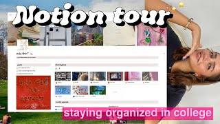 MY NOTION TOUR 🪷😇 how i manage film college amp youtube as a student [upl. by Bale]