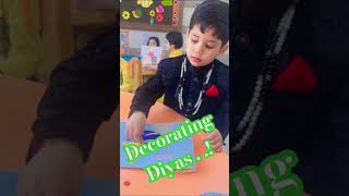 Decorating Diya gurgaon primaryschoolgurgaon kindergarten playschooladmission preschool funny [upl. by Gisele]