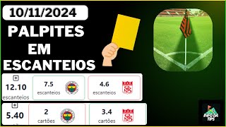 PALPITES ESCANTEIOS PARA JOGOS DE AMÃNHA 10 11 2024  BILHETES PRONTO [upl. by Htrap277]