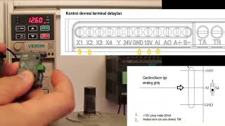 VEICHI AC10 Motor Sürücüyü Terminal Bloğu Üzerinden Çalıştırmak [upl. by Lindell279]