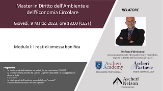 Master in Diritto dellAmbiente e dellEconomia Circolare  Modulo I [upl. by Zuckerman]