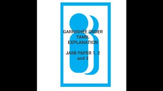 GARNISHEE ORDER TAMIL EXPLANATION [upl. by Shuping]