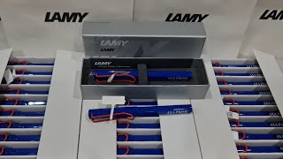 LAMY Rollerball Pen Safari Blue Red Clip  Safari Special Edition [upl. by Kitti]