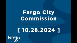 Fargo City Commission  10282024 [upl. by Callum]