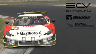 Entrenamos para la Ferrari Challenge en Okayama iRacing Uso de nuevo el método de la vuelta fanta [upl. by Simaj]