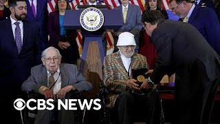 Surviving members of WWIIs Ghost Army awarded Congressional Gold Medal [upl. by Aihselat]