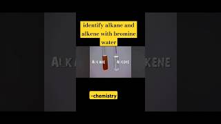 alkane ampalkene reaction with bromine waterytshorts chemical reaction reels trending short like [upl. by Ollehto]