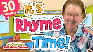 Its Rhyme Time  30 MINUTES of Fun Rhyming Songs for Kids  Jack Hartmann [upl. by Ketchum]