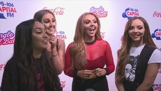 Jingle Bell Ball Perrie Edwards says she cant stop watching the Shout out to My Ex video [upl. by Fennie]