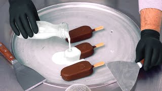 Magnum Ice Cream Hack  ASMR  how to make Magnum Popsicles to Ice Cream Rolls  Food Transformation [upl. by Pontone375]