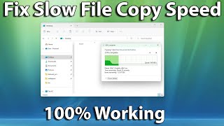 How to Fix Slow File Copy Speed on Windows 11  Simple Way 2023 [upl. by Ayekehs]