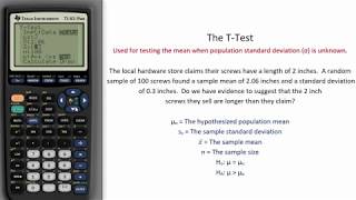 TTest  TI Calculator Tutorial  Detailed instructions with Example [upl. by Julee837]