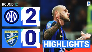 INTERFROSINONE 20  HIGHLIGHTS  Dimarco scores contender for Puskas award  Serie A 202324 [upl. by Eiznik937]