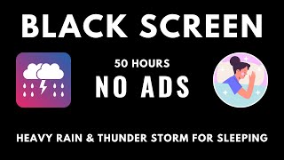 Fall Asleep in Minutes  Soothing Thunderstorm  Black Screen for Uninterrupted Sleep [upl. by Schroer783]