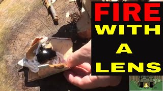 Bushcraft  How To Start A Fire With A Fresnel Lens [upl. by Ahselet242]