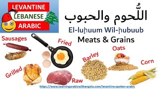 Meats amp Grains  اللُّحوم والحبوب grilled fried etc Learn Levantine Lebanese Arabic with Angela [upl. by Fromma610]