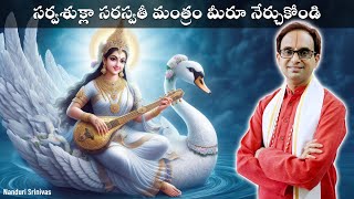 తేలికైన సరస్వతీ మంత్రాలు నేర్చుకోండి  Learn simple Saraswati mantras  Nanduri Srinivas [upl. by Ymmac]