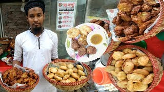 Yummy kheta puri Mutton tikka Rosuner Chop Only 5Tk  Delicious Street food in Dhaka [upl. by Iuqcaj837]