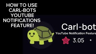 How to use CarlBots YouTube Notification Feature for your Discord Server [upl. by Salvadore48]