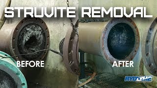 Struvite Removal from Wastewater Treatment Plant Lift Station RYDLYME [upl. by Suoicserp90]