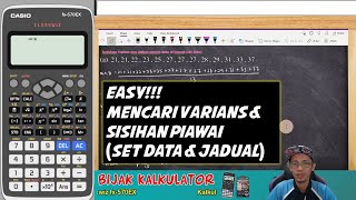 BIJAK KALKULATOR 10 CASIO CLASSWIZ fx570EX Mencari Varians amp Sisihan Piawai SET DATA amp JADUAL [upl. by Nylissej]