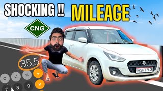 इसने तो सारी हदें पार करदी😱 Maruti Suzuki Swift CNG MILEAGE TEST on highway😳 देख लो वर्ना पछताओगे [upl. by Evilc]