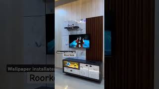 Pvc panel ceiling and lowers panel uvsheet  TV cabinetshortsvideo [upl. by Serrell]