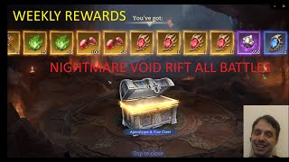 New weekly rewards Show Void Rift Nightmare all fights Watcher of Realms [upl. by Irene]