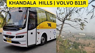 Drive through Khandala Hills on PuneBangalore Highway  Volvo B11R Journey  VRL Travell volvob11r [upl. by Dutchman]