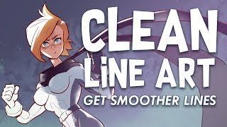 Clean Line Art Digital Inking Tips [upl. by Leibrag]