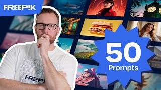 How to master PROMPTS 🚀 50 prompts for AI images with Freepik [upl. by Yttocs]