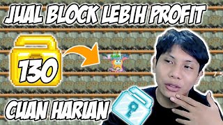 Farmable Aneh Sekali Farm Jual Block Dapet ±100 WL  Growtopia Profit 2022 [upl. by Jamnis]