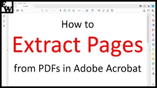 How to Extract Pages from PDFs in Adobe Acrobat PC amp Mac [upl. by Salamanca479]