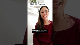 DELF A2 Practice  Speaking Test  Learn To French shorts [upl. by Acinorahs]