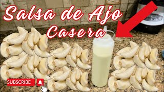 SALSA DE AJO Casera  receta facil [upl. by Eliak422]